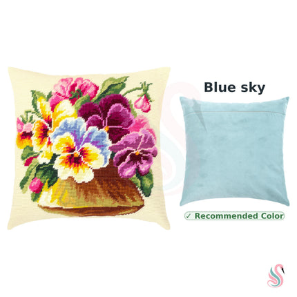Needlepoint Pillow Kit "Vase with Violets"