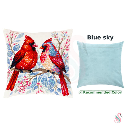 Needlepoint Pillow Kit "Cardinal Pair"