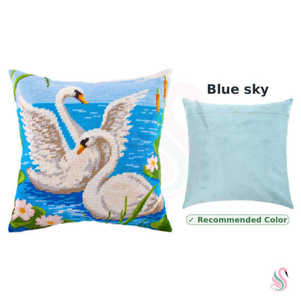 Needlepoint Pillow Kit "Swans"