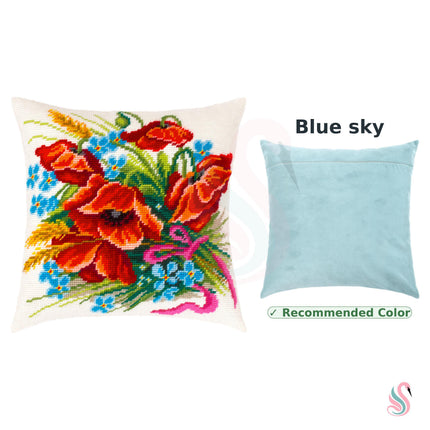 Needlepoint Pillow Kit "Flower arrangement"