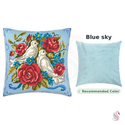Needlepoint Pillow Kit "Pigeons"