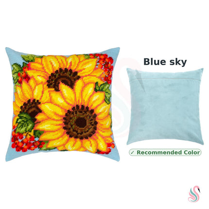 Needlepoint Pillow Kit "Sunflowers and viburnum"