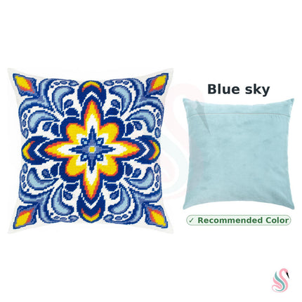 Needlepoint Pillow Kit "Fire and ice"