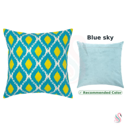 Needlepoint Pillow Kit "Turquoise and lemons"