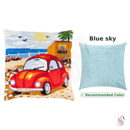 Needlepoint Pillow Kit "Promenade des Anglais"