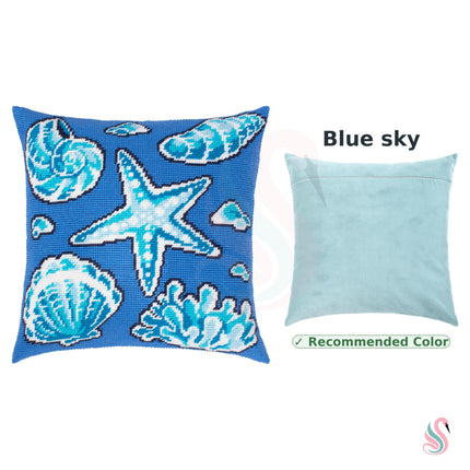 Needlepoint Pillow Kit "Treasures of the Sea"