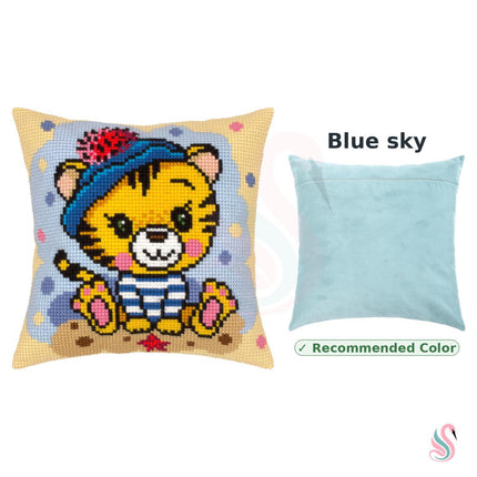 Cross Stitch Pillow Kit "Baby Tiger"