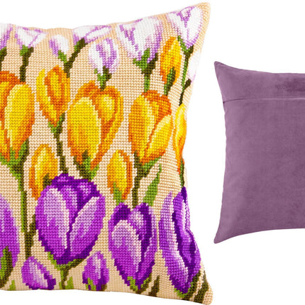 Needlepoint Pillow Kit "Crocuses"