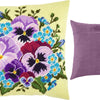 Needlepoint Pillow Kit "Bouquet of Pansies"