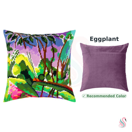 Needlepoint Pillow Kit "The Riverbank"