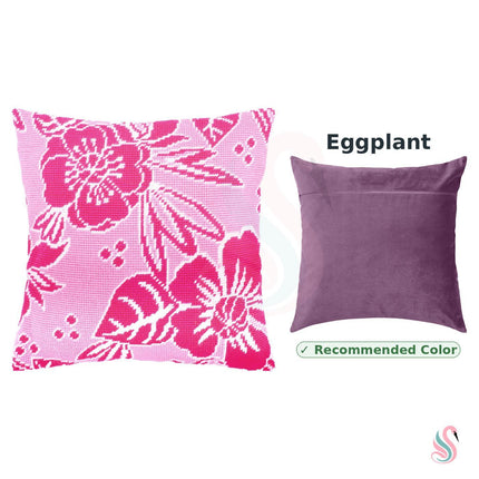 Needlepoint Pillow Kit "Flowers of Pink"