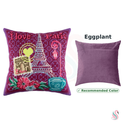 Needlepoint Pillow Kit "I Love Paris"