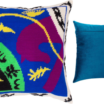 Needlepoint Pillow Kit "Horse, Rider, and Clown"