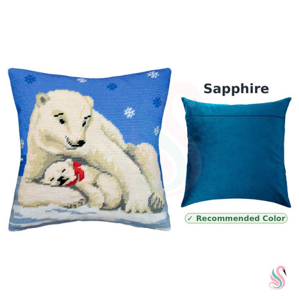 Needlepoint Pillow Kit "Polar Bears"
