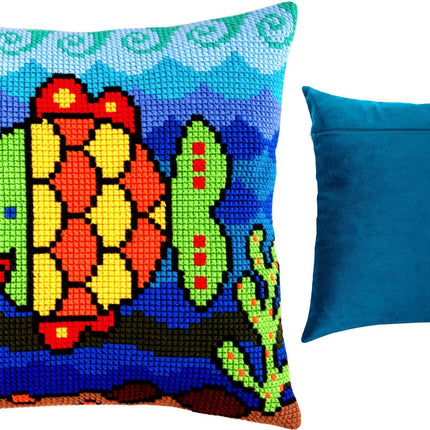 Cross Stitch Pillow Kit "Fish"