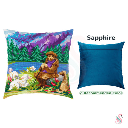 Needlepoint Pillow Kit "Blue Mountains"