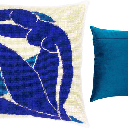 Needlepoint Pillow Kit "Blue nude"