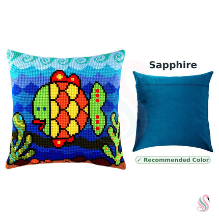 Cross Stitch Pillow Kit "Fish"