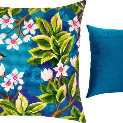 Needlepoint Pillow Kit "Redstart. Tree"