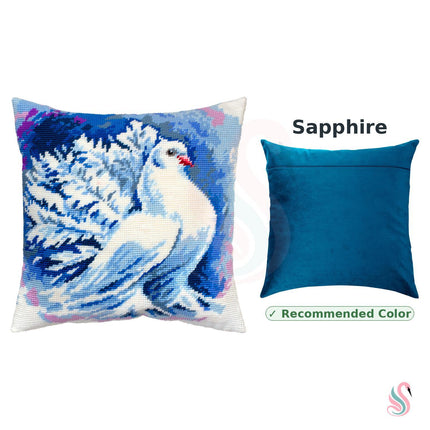 Needlepoint Pillow Kit "White Pigeon"