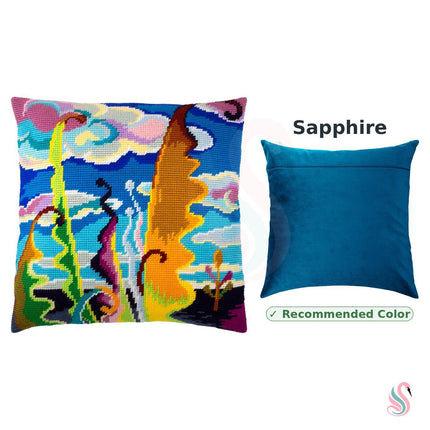 Needlepoint Pillow Kit "Abstract Sky"