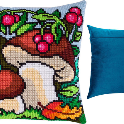 Cross Stitch Pillow Kit "Mushrooms"