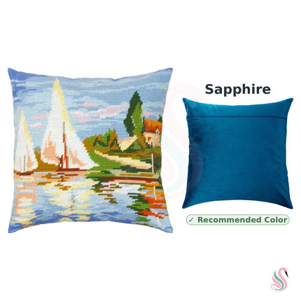 Needlepoint Pillow Kit "Regatta at Argenteuil"