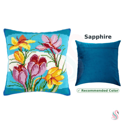 Needlepoint Pillow Kit "Crocuses"