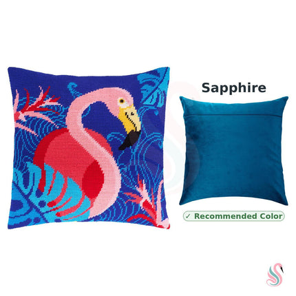 Needlepoint Pillow Kit "Flamingo"