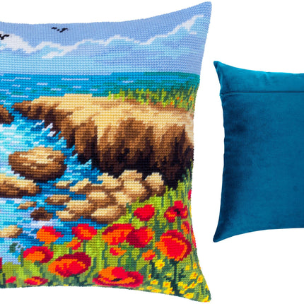 Needlepoint Pillow Kit "Sea coast"