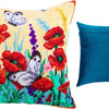 Needlepoint Pillow Kit "Large Whites on Poppies"