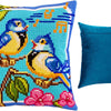 Cross Stitch Pillow Kit "Singing Tits"