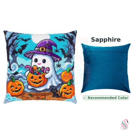 Needlepoint Pillow Kit "Ghost and treats"