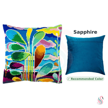 Needlepoint Pillow Kit "Abstract Tree"