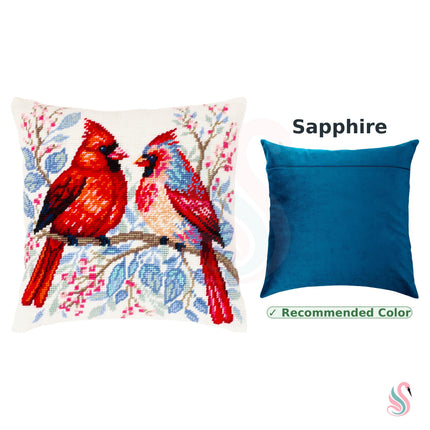 Needlepoint Pillow Kit "Cardinal Pair"