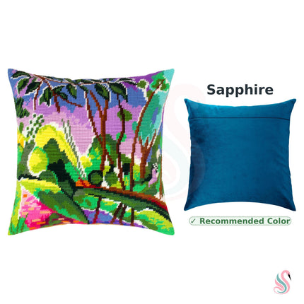 Needlepoint Pillow Kit "The Riverbank"