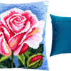 Cross Stitch Pillow Kit "Pink Rose"