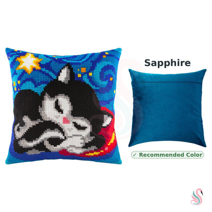 Cross Stitch Pillow Kit "Cat’s Dreams"