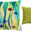 Needlepoint Pillow Kit "Fish in Seaweed"