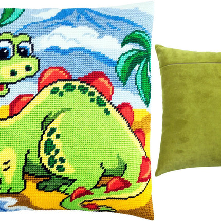 Needlepoint Pillow Kit "Little Dino"