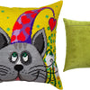 Needlepoint Pillow Kit "Cat in a Cone Hat"