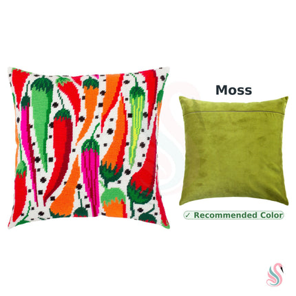 Needlepoint Pillow Kit "Chili peppers"