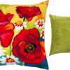 Needlepoint Pillow Kit "Still life with poppies and daisies"