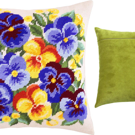 Needlepoint Pillow Kit "Spring Flowers"