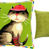 Needlepoint Pillow Kit "A Cat and a Mouse"