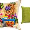 Needlepoint Pillow Kit "Watering Can at Backyard"
