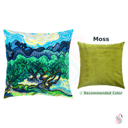 Needlepoint Pillow Kit "Olive Trees"