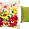 Needlepoint Pillow Kit "Zinnias"