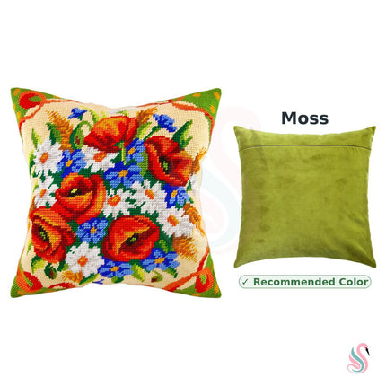 Needlepoint Pillow Kit "Bouquet of Wildflower"