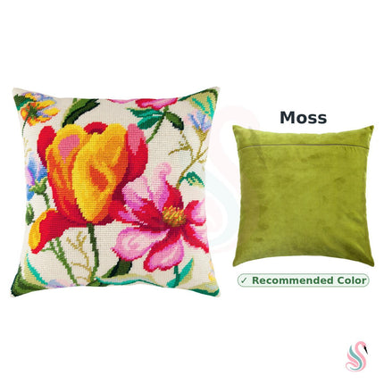 Needlepoint Pillow Kit "Tulips in Watercolor"